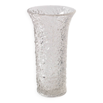 Pressed Glass Vase by Václav Hanuš / Libochovice / Czech Republic / 1970