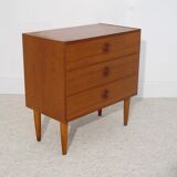 Scandinavian teak vintage chest of drawers
