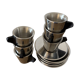 Ikea trivsel vintage 90s espresso coffee service – stainless steel – set of