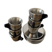 Ikea trivsel vintage 90s espresso coffee service – stainless steel – set of