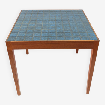 Scandinavian coffee table 1960 in teak and ceramic
