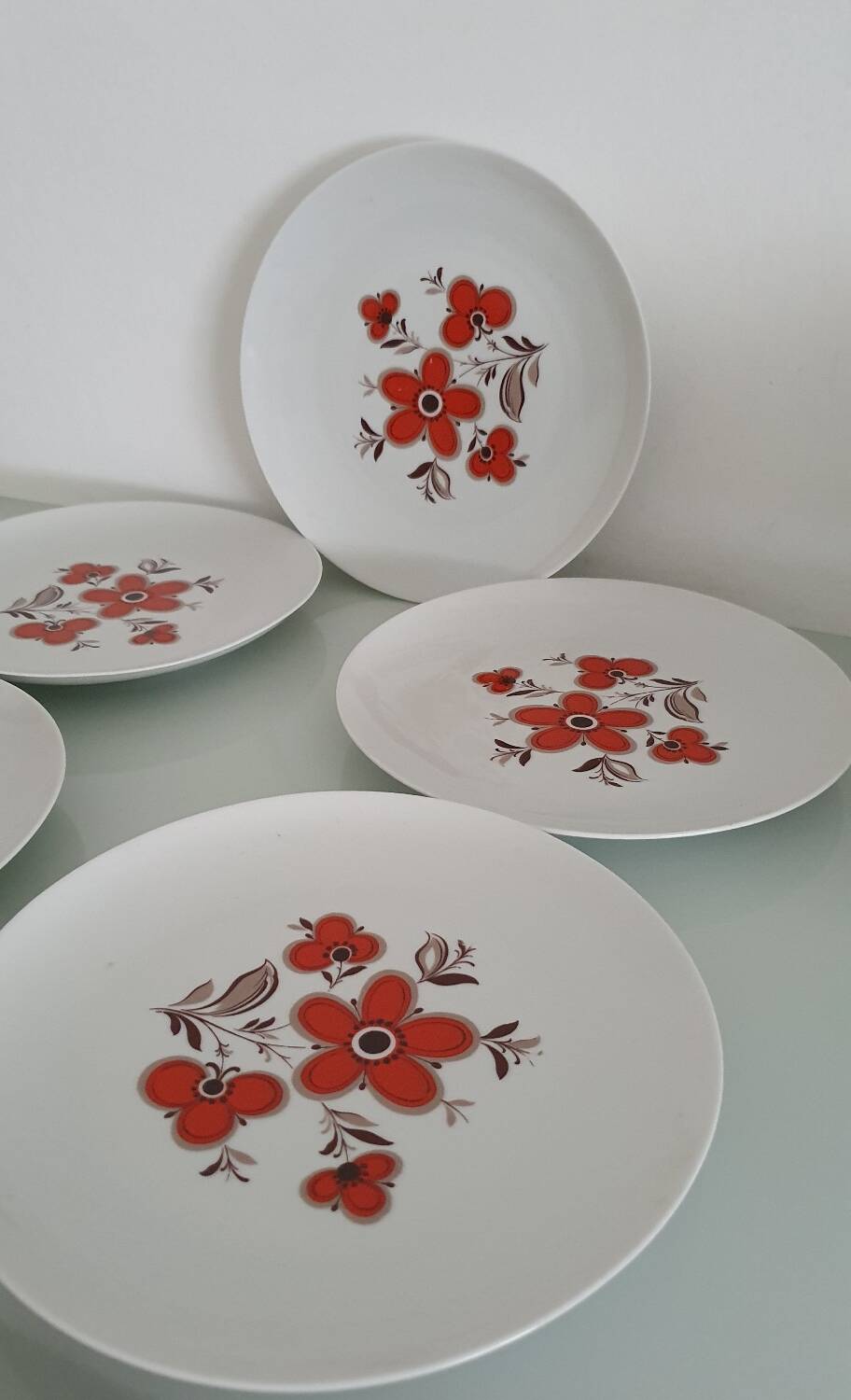 Set of 5 flat plates - Arzberg earthenware factory 1960/70