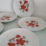 Set of 5 flat plates - Arzberg earthenware factory 1960/70