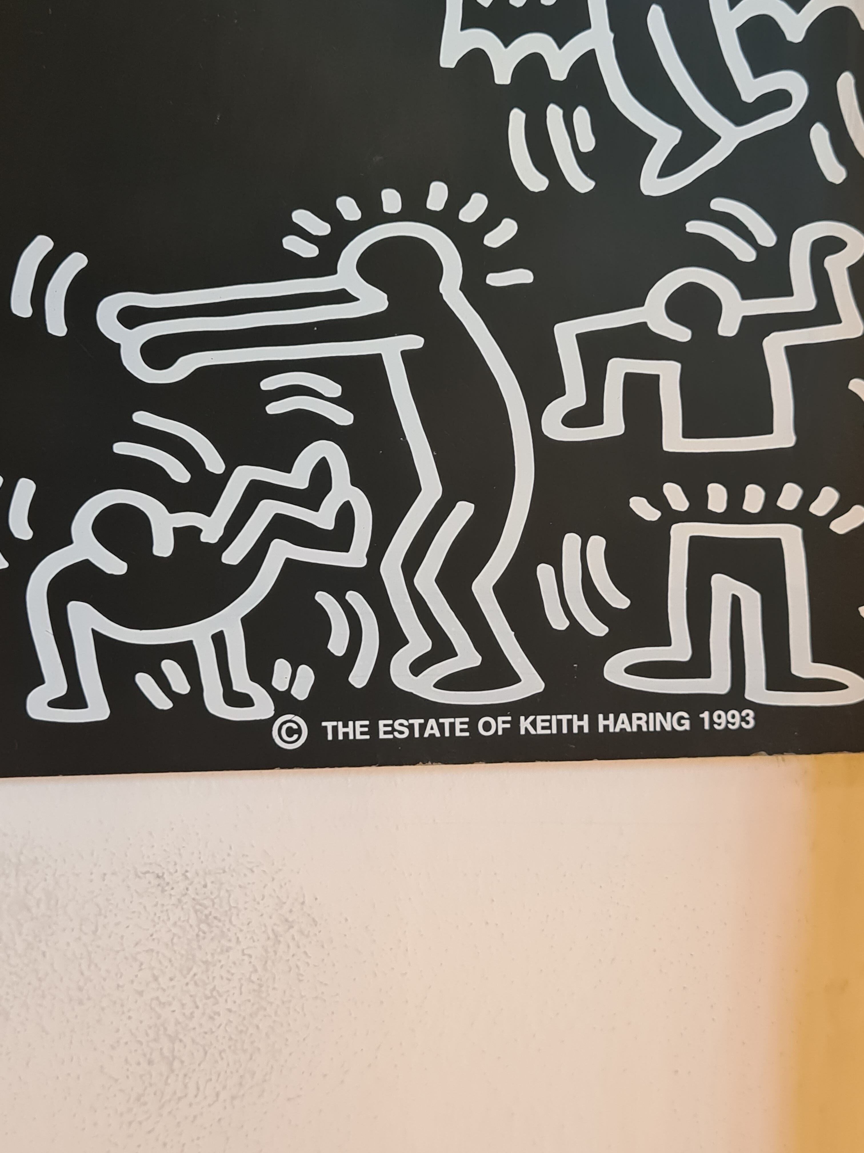 Slate painting Keith Haring "the estate" 1983 Villac edition