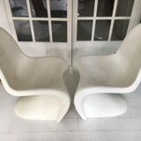Pair of Verner Panton S chairs in fiberglass, Series 1, 1967