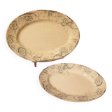 Two oval dishes Boulenger Choisy le Roi Derby Terre de fer
