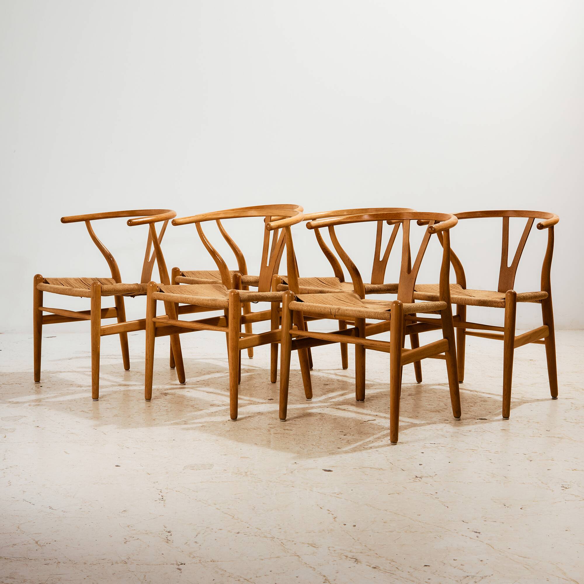 Wishbone chair by Hans J. Wegner for Carl Hansen & Søn, Set of 6