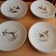 10 flat plates porcelain of paris game ducks pheasants