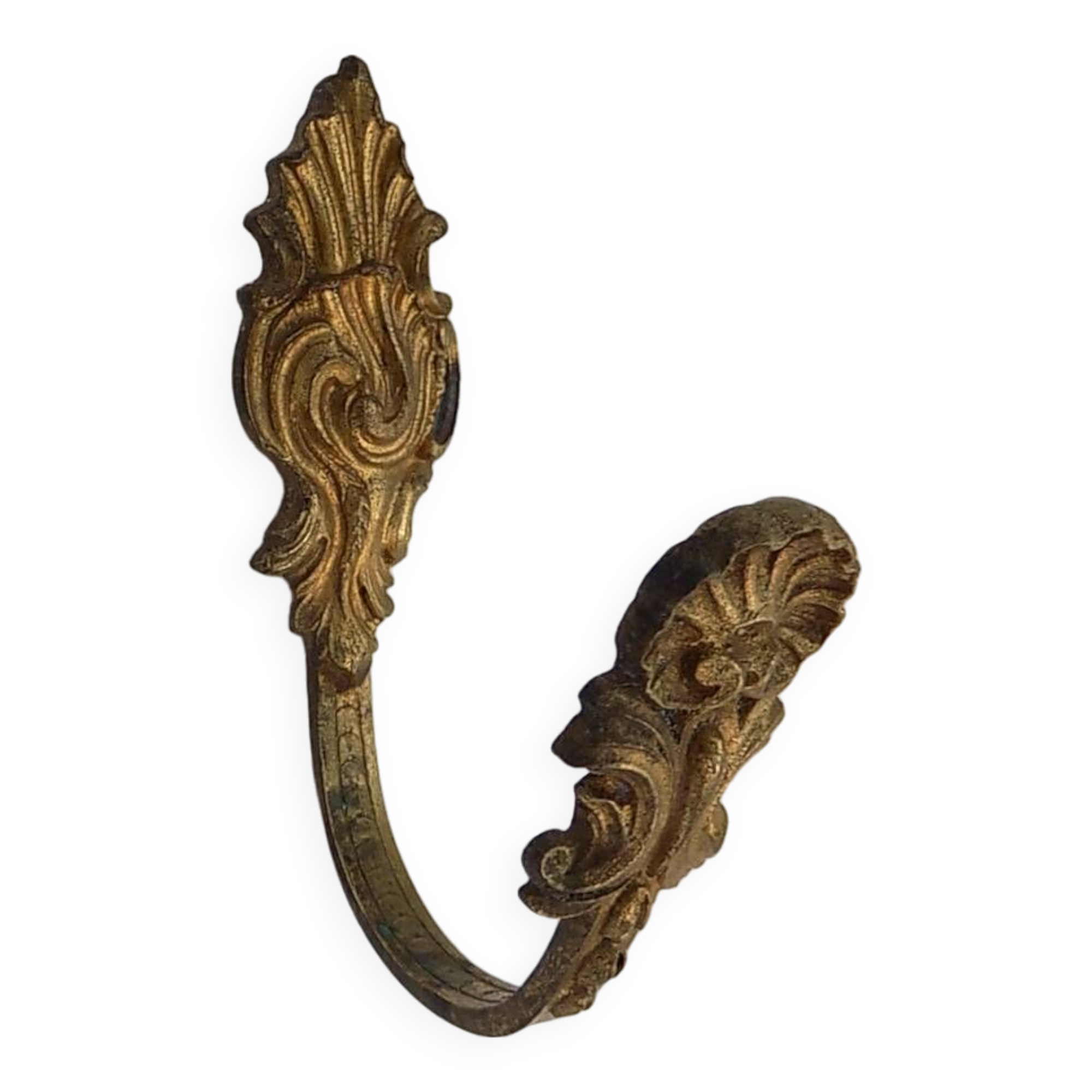 Golden brass wall hook