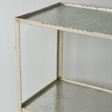 Meuble industriel desserte ou table d'appoint de dentiste en métal des années 30