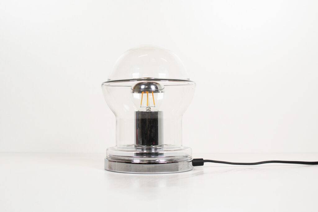Vintage 1970s glass 'mushroom' table lamp by Cosack