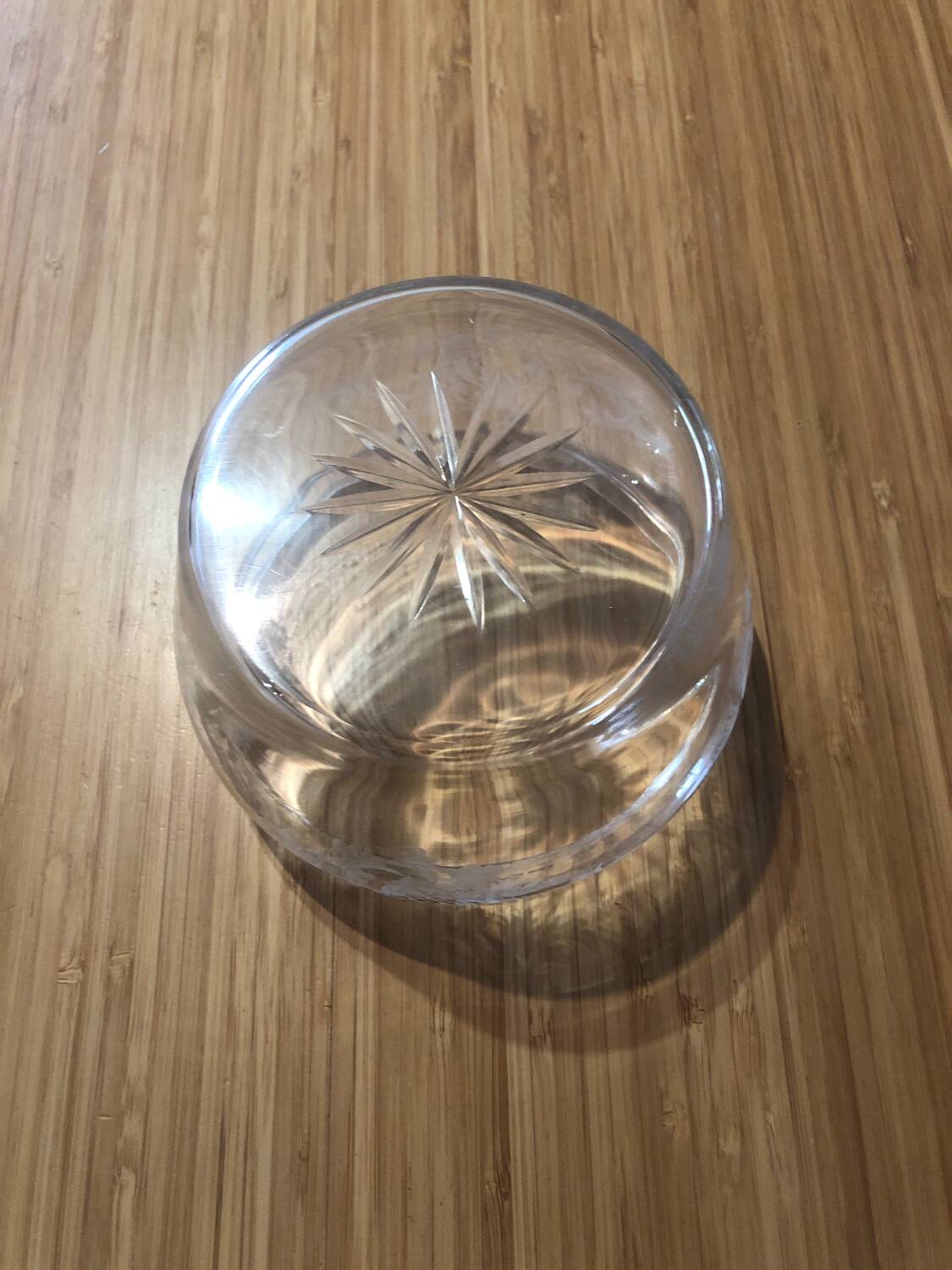 Silver-plated metal and crystal sugar bowl