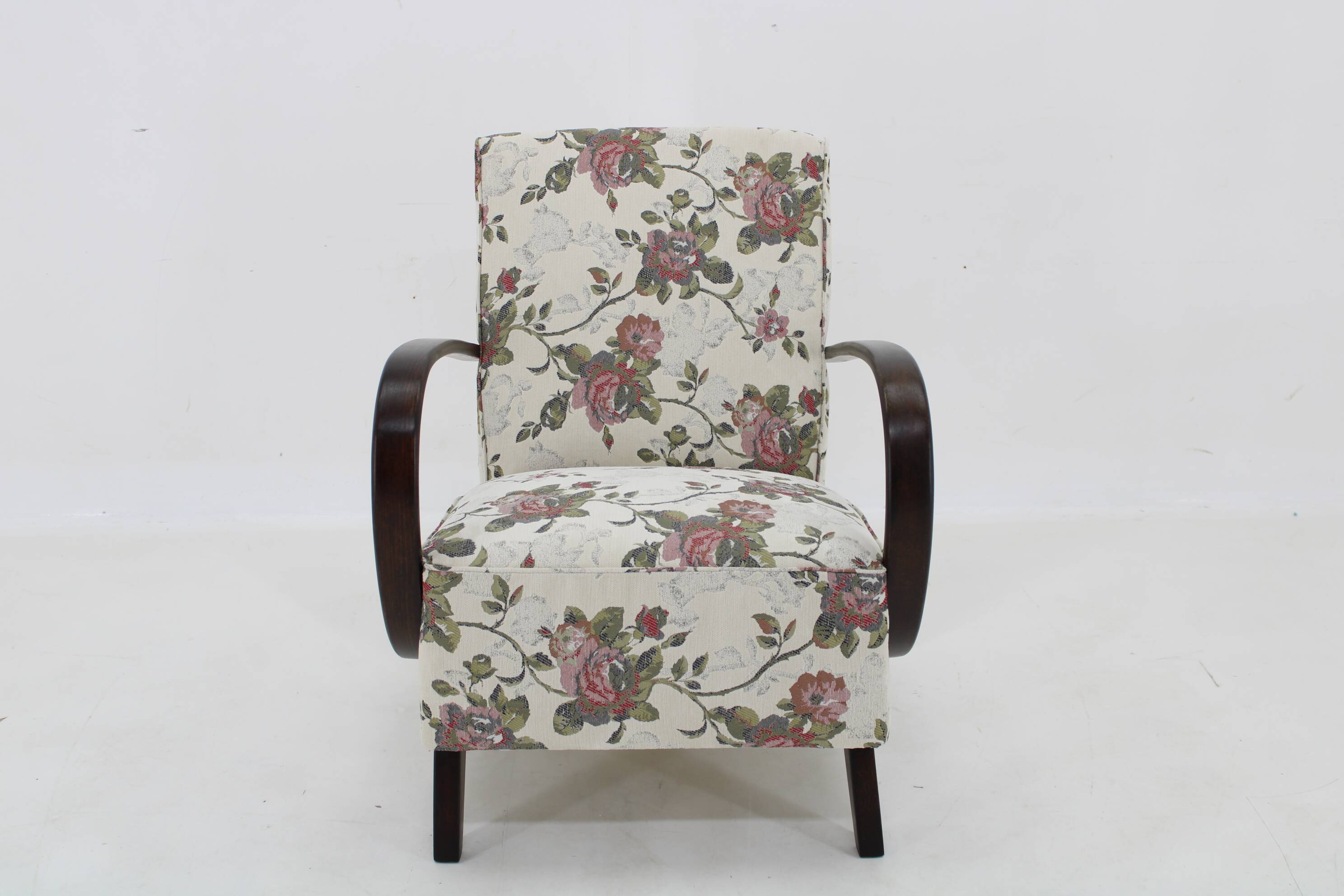 1950s Jindrich Halabala Restored Gobelin Armchair, Czechoslovakia