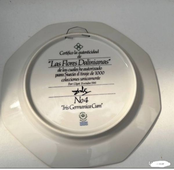 Assiette Royal Copenhague Salvador Dali Serie Limitée Numero 4