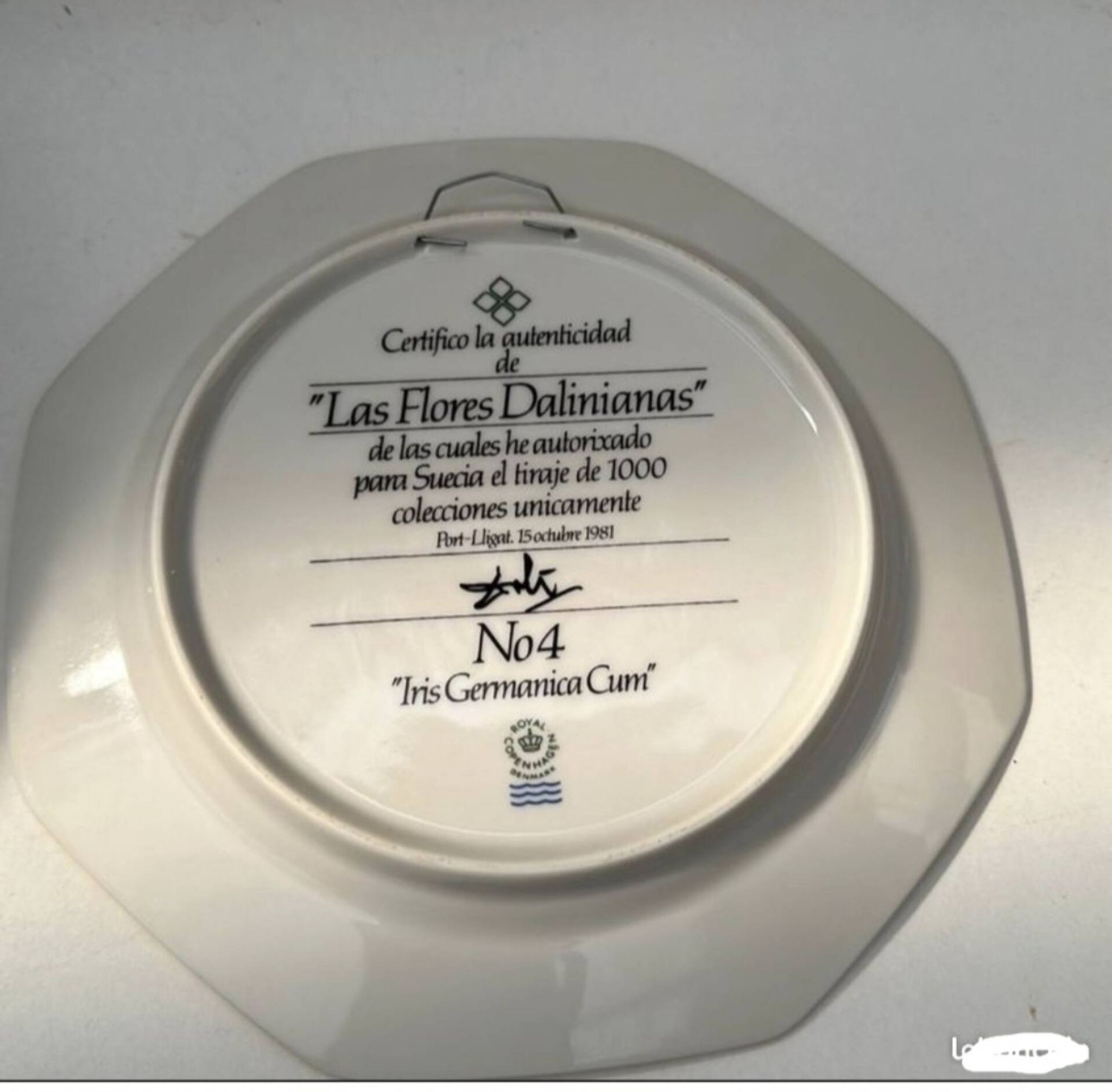 Royal Copenhagen Plate Salvador Dali Limited Edition Number 4