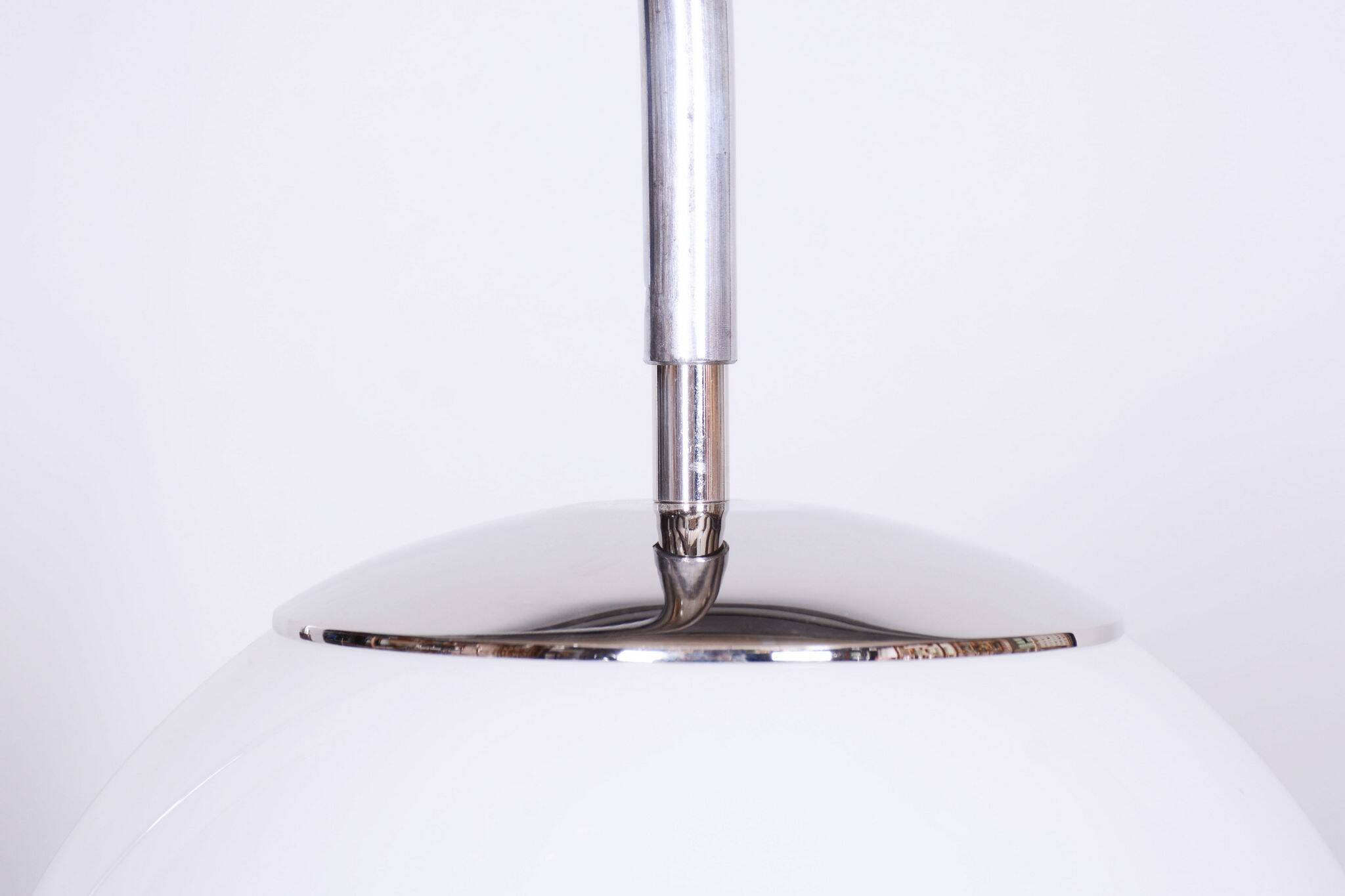 Restored ArtDeco Floor Lamp, J. Halabala, UP Zavody, Walnut, Czechia, 1930s