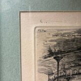 2 engravings of Parisian monuments signed Leopold Robin