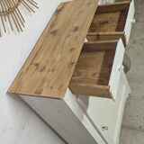Old vintage Parisian pine patina buffet