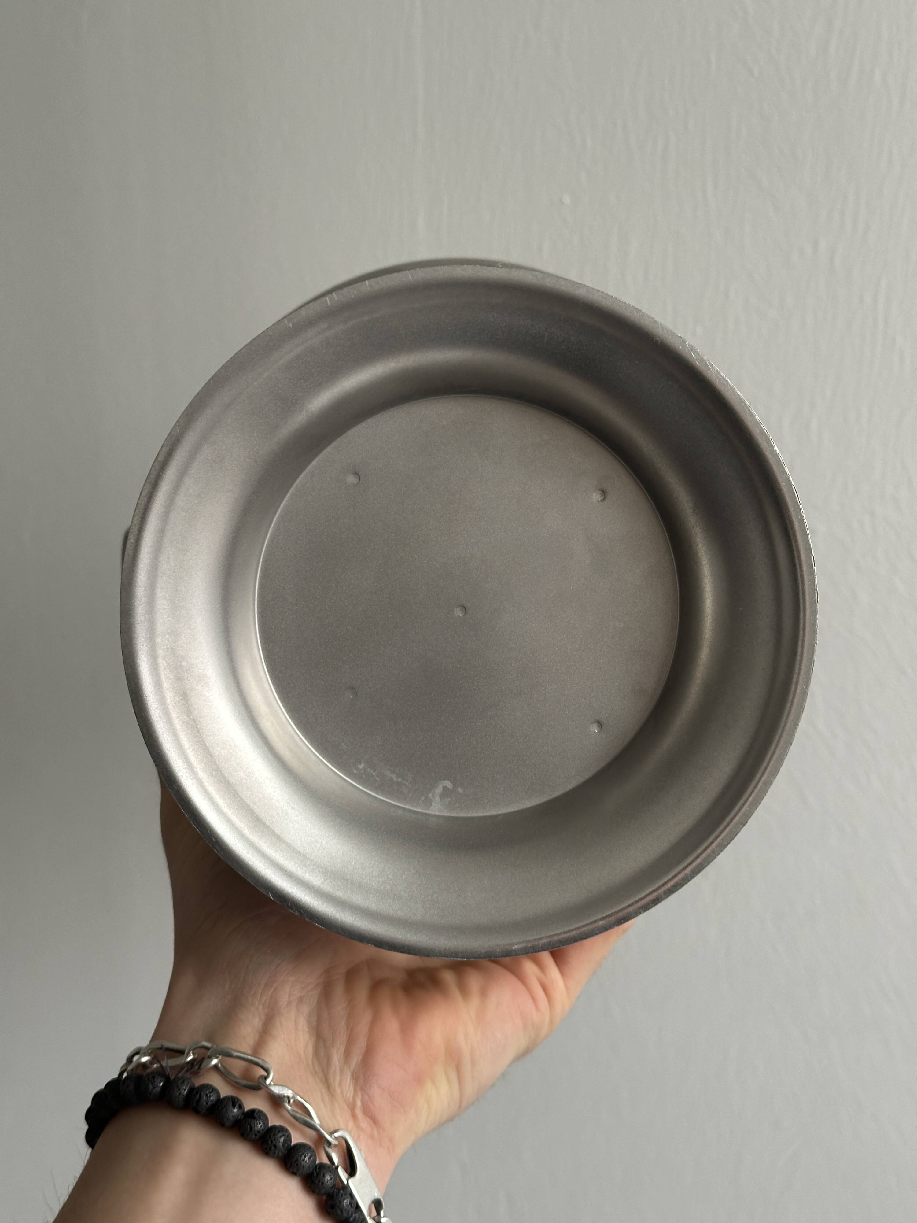 Silver metal champagne bucket