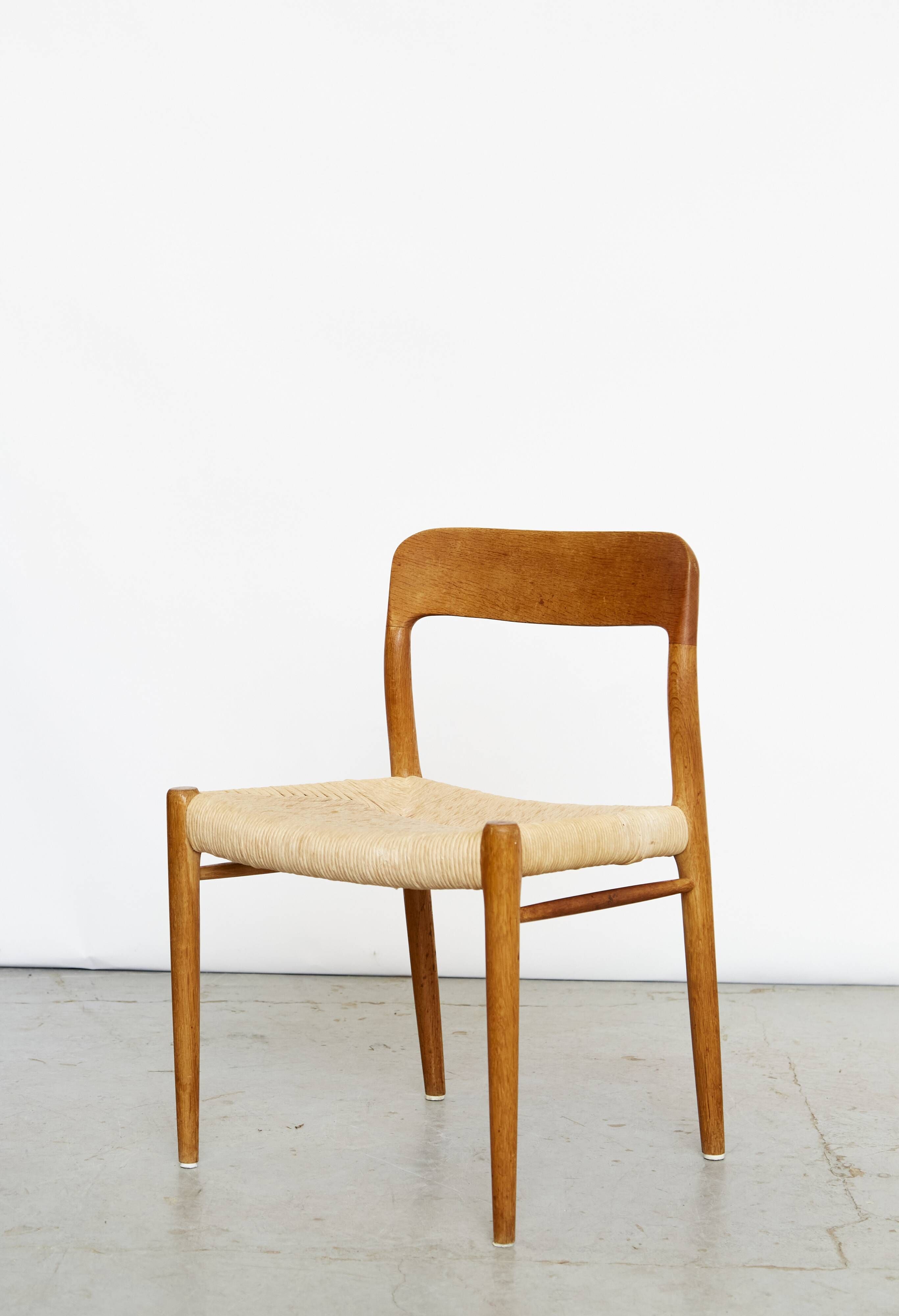 Niels Otto Møller Oak Dining Chair #75 J.L.Møller I Set of Two