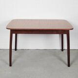 Vintage fold-out dining table with round corners
