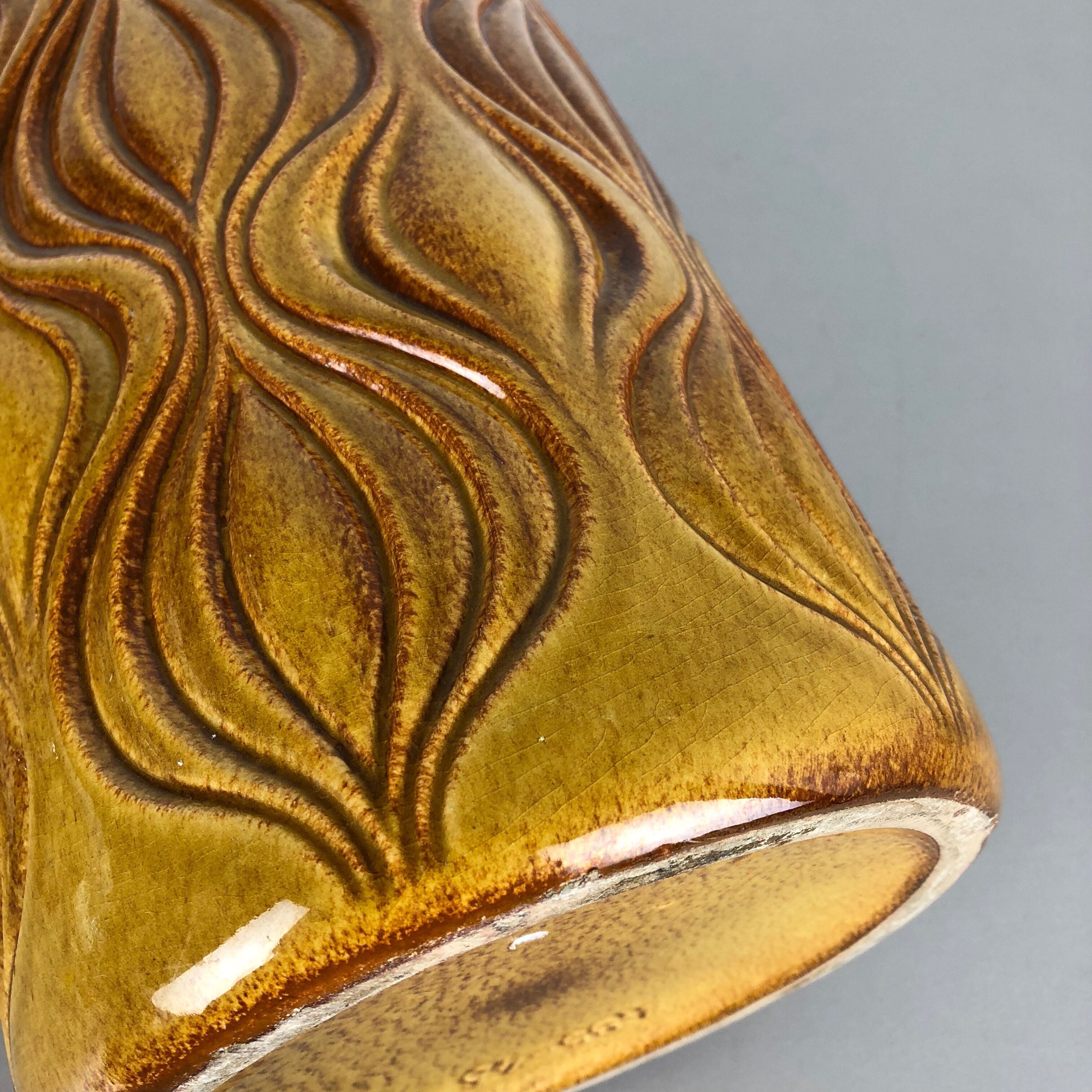 Large Pottery Super Fat Lava Multi-Color 485-45 "Onion" Vase by Scheurich, 1970s