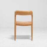Modern Scandinavian oak chairs by N.O. Muller for J.L. Mollers 1970s