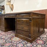 Large Classic English Oak Desk Partnerdesk