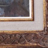 Harvesting the crop - Large Frame Post Impressionist Oil