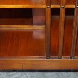 Vintage Style Sheraton Rotating Library Table in Elm and Satinwood