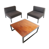 Table basse et deux 2 fauteuils par Wim den Boon, Pays-Bas 1958