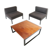 Table basse et deux 2 fauteuils par Wim den Boon, Pays-Bas 1958
