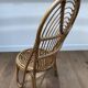 Paire de chauffeuses vintage en rotin 1960