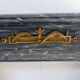 Napoleon III fireplace in blue Turquin marble from the 19th century.