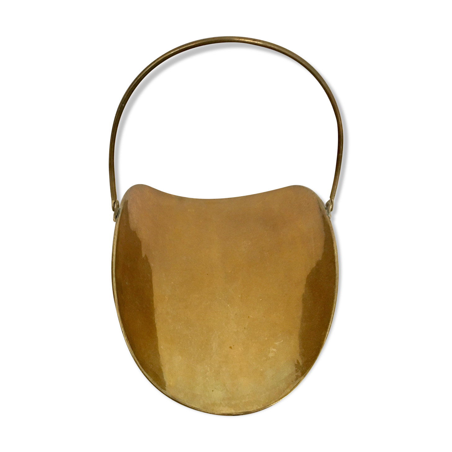 Log holder basket for brass fireplace