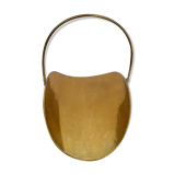 Log holder basket for brass fireplace