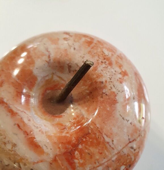 Vintage paperweight in marble and brass