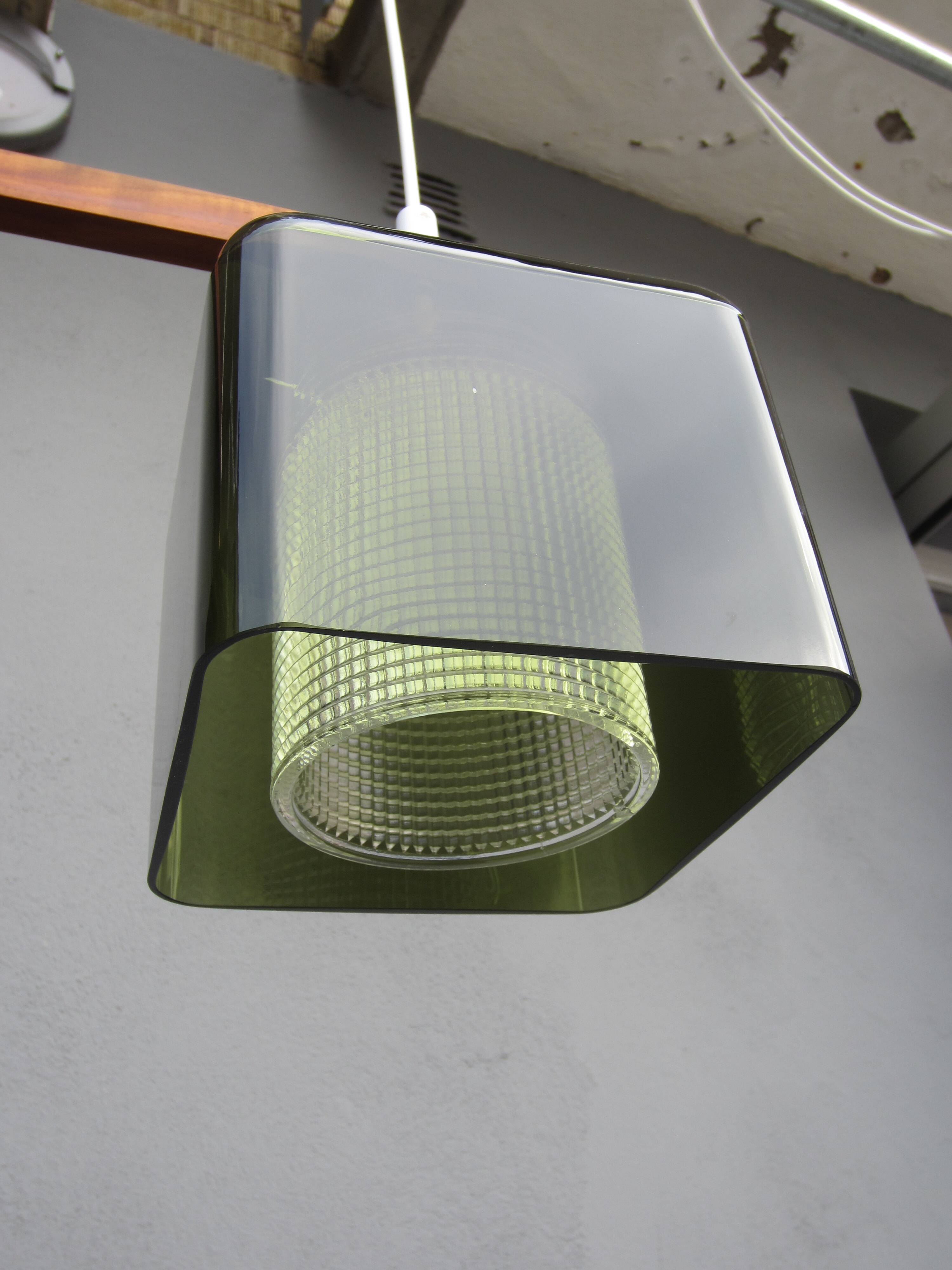 Scandinavian glass pendant lamp Carl Fagerlund for Orrefors