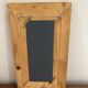brutalist mirror in wood and metal 1970