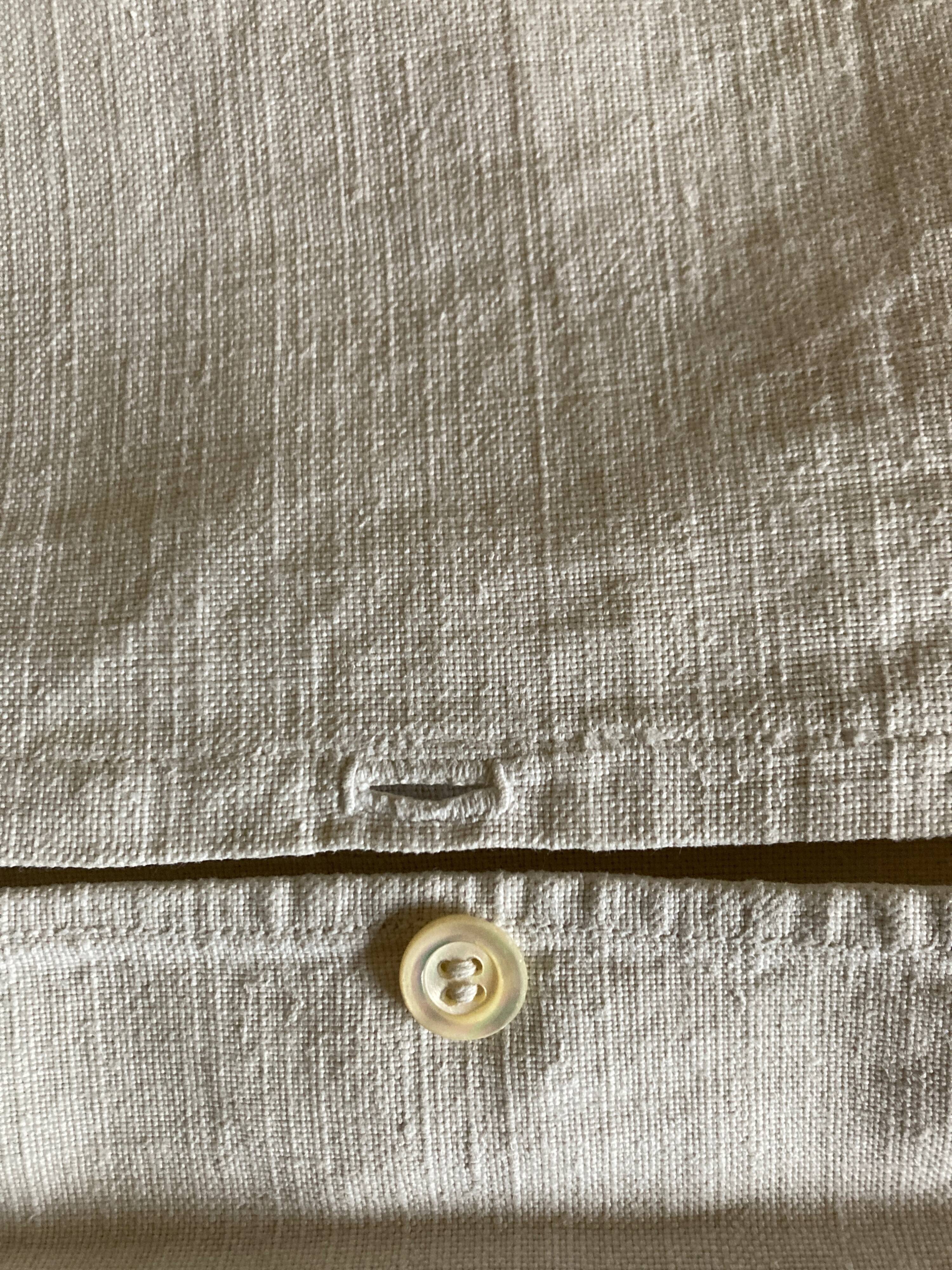 19th country pillowcase in raw linen canvas