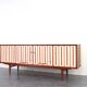 Mid-Century Op-Art Hand-Painted Teak Sideboard, 1960s