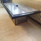 Transformable coffee table in marble and brass – fedam – italian design