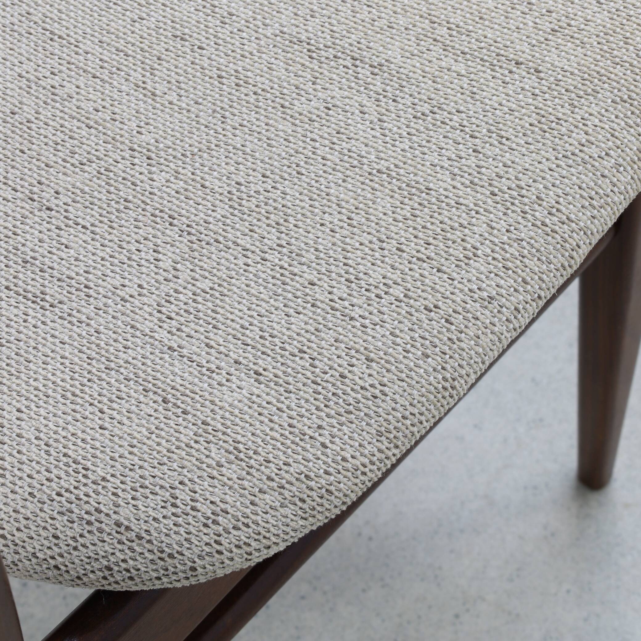 Vintage teak dining chairs by Louis van Teeffelen, 1960s NEW upholstery