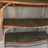 Rattan shelf