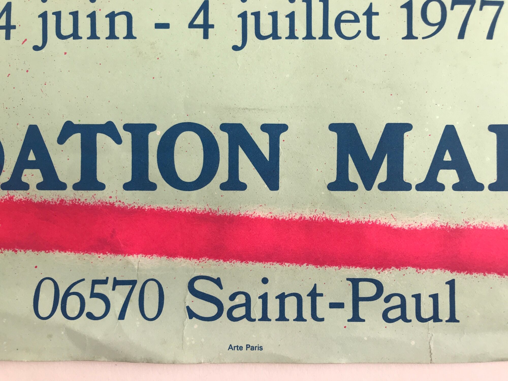 Original lithograph poster by Jean MESSAGIER, Fondation Maeght, 1977