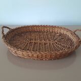 Woven rattan tray - handmade