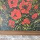 Oil on Canvas Still Life Flowers Poppies Signed P Livera