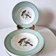 5 assiettes creuses Badonviller oiseaux liseré doré