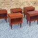 Set de 5 chevets vintage en acajou des années 60