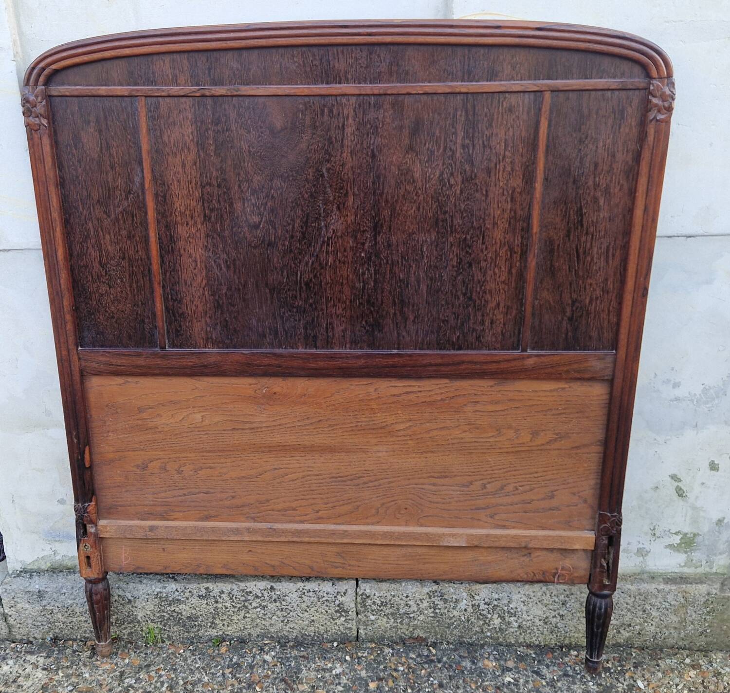 Art Deco rosewood headboard